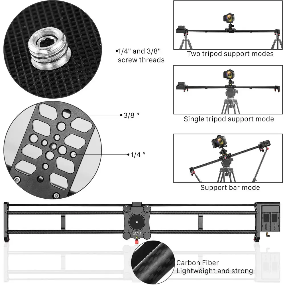 GVM GT-120WD 47-calowy Zmotory – Camera Slider Rail recenzja i cena