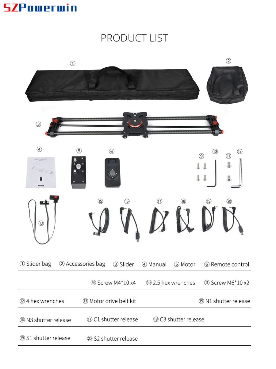 SZPowerwin 80CM Profesjonalny  – Camera Slider Rail recenzja i cena